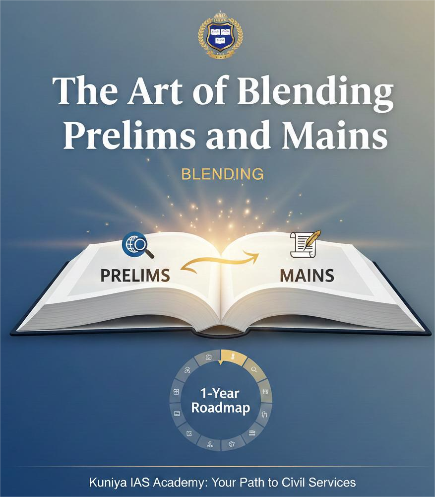  The Art of Blending Prelims and Mains: A Structured 1-Year Roadmap from Kuniya IAS Academy